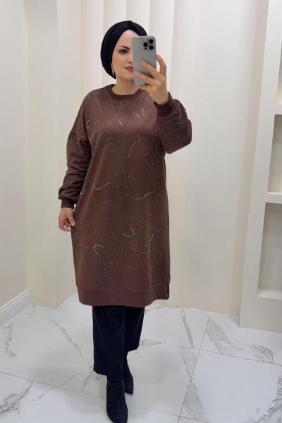 Tunik oyşho  Lina Kahverengi