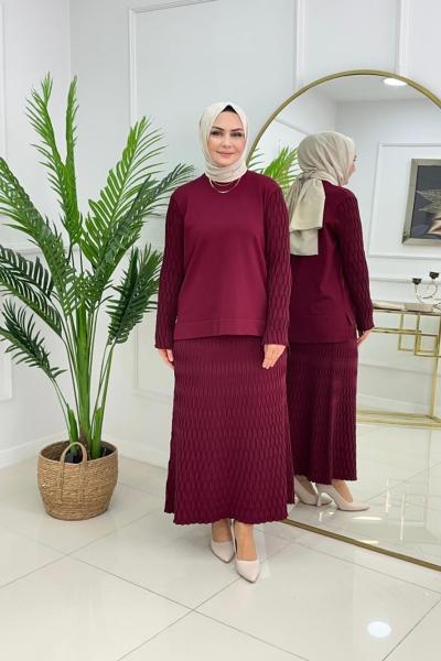 ADEN MERSERİZE TAKIM - BORDO