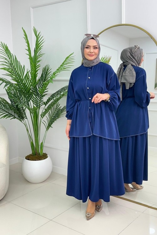 AYCAN ETEKLİ TAKIM - LACİVERT
