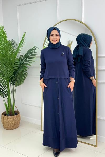 GÜLŞEN ELBİSE - LACİVERT