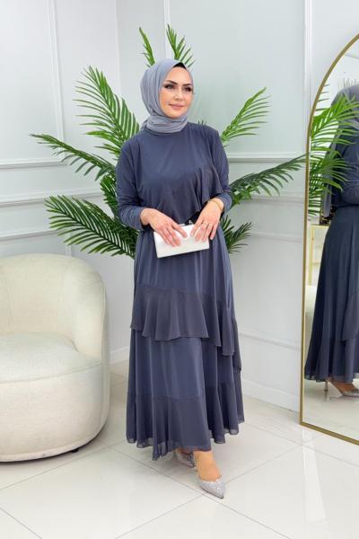 HÜSNA ETEKLİ TAKIM - ANTRASİT