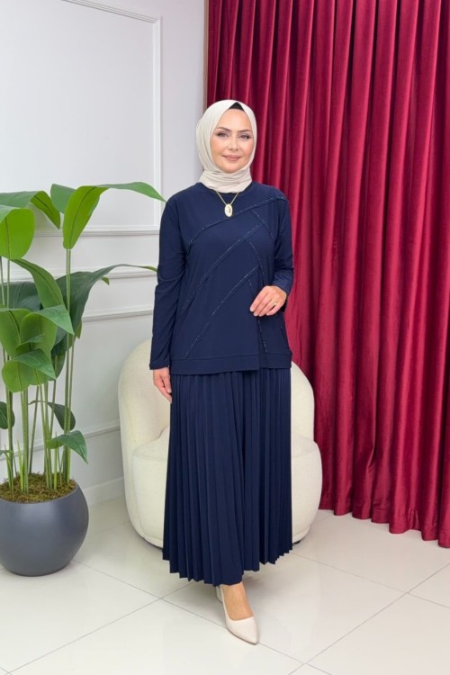 NARE ETEKLİ TAKIM-LACİVERT