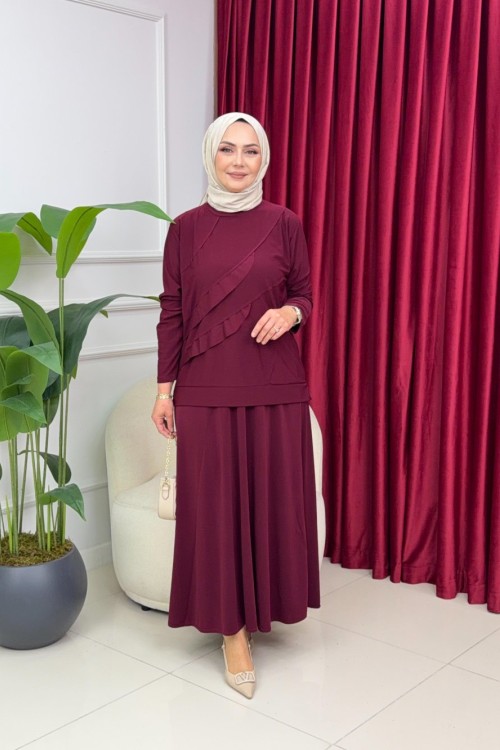 OYA ETEKLİ TAKIM - BORDO