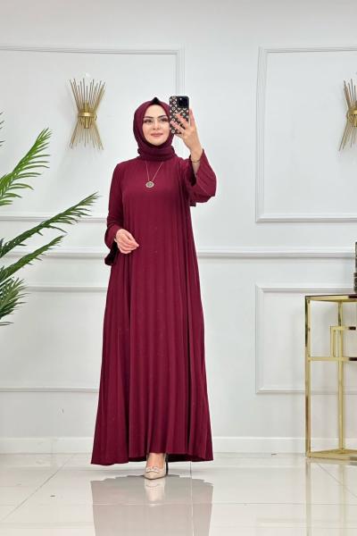 Şevval Elbise-Bordo