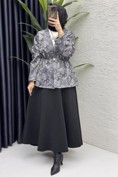 Etnik Etekli Takım Tesettür Giyim