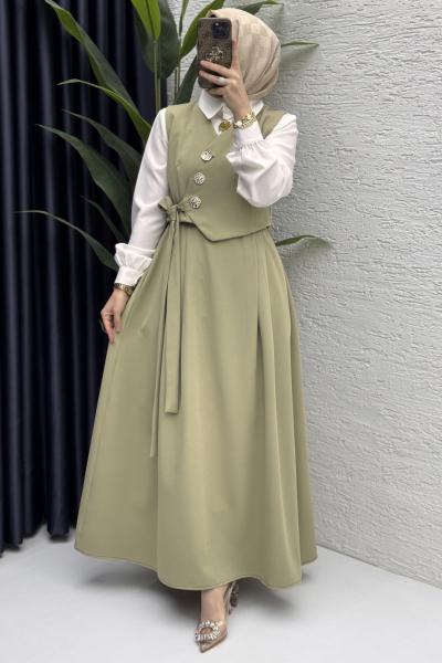 Lalezar Etekli Takım Tesettür Giyim