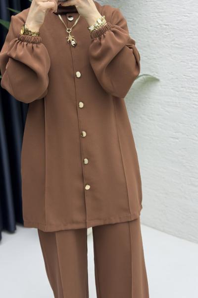 Zennup Pantalonlu Takım Tesettür Giyim